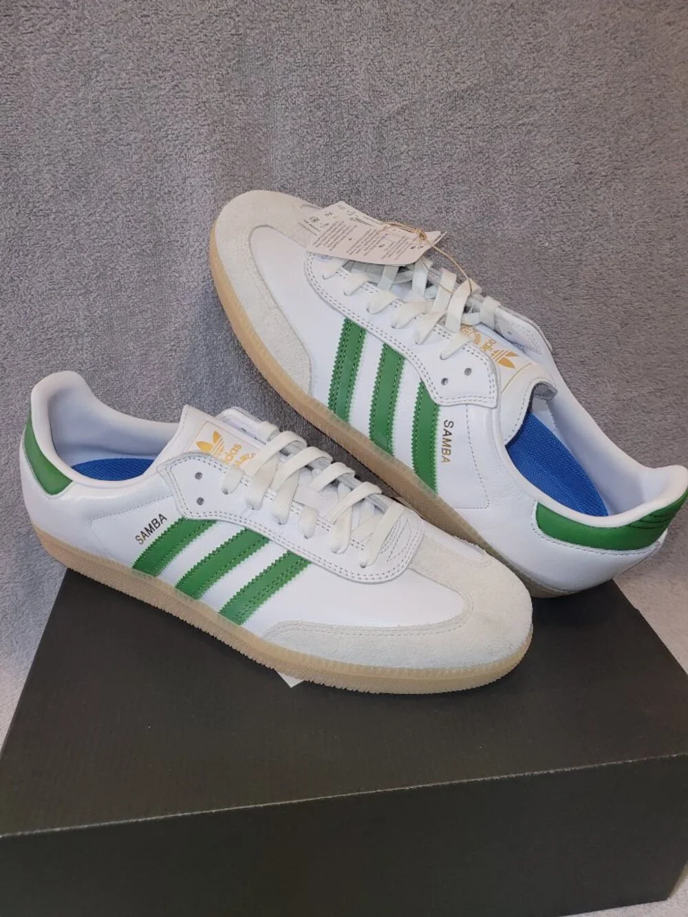 Adidas Samba ADV Sneakers NEW White / Crew Green / Tan Sneakers Men's Size 12